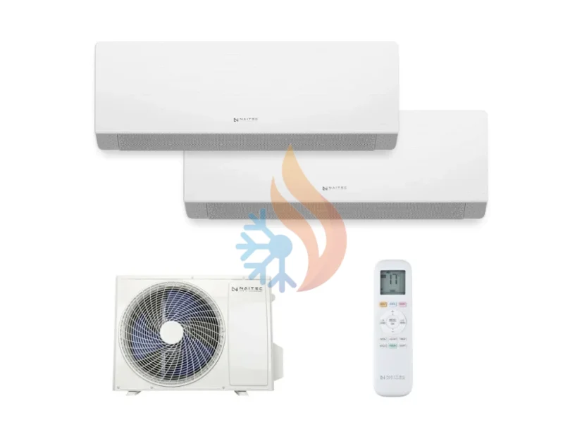 Naitec Multisplit 5 kW + 2x Naitec Sensitive Pro 3,5 kW